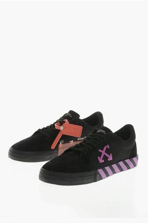 Off-white Low Cotton and Suede Sneakers VULCANIZED with Monogram size 46