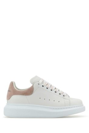 Alexander McQueen Alexander Mcqueen White Leather Sneakers With Powder Pink Suede Heel