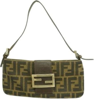 Fendi Pre-owned Shoulder Bags, female, Brown, Size: ONE SIZE Pre-owned Vintage Shoulder Bag