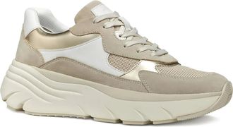 Geox Diamanta sneakers met vlakken - Beige