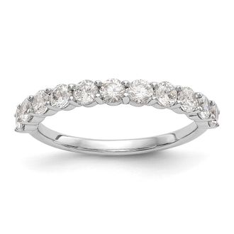 Diamond2Deal 14k White Gold Lab Grown Diamond Wedding Band Ring 1Ct Clarity- VS Color- G-H