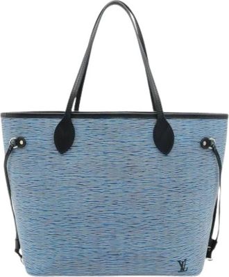 Louis Vuitton Pre-owned Neverfull MM Epi Denim Tote Bag - Dames - Vintage Shopper - Blauw - ONE Size - Denim - Vintage
