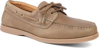 Jones Bootmaker Mens Partington Leather Lace Up Boat Shoes - Brown - Size UK 10