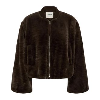 Soaked In Luxury Estacia Giacca Bomber in Finta Pelliccia - - Jackets - Donna - Marrone - M