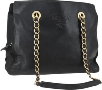 Prada Pre-owned Shoulder Bags, female, Black, Size: ONE SIZE Pre-owned Vintage Tote Bag