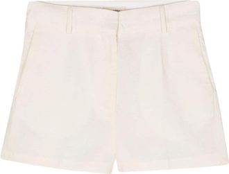 Barena Stijlvolle Linnen Korte Broek - Dames - Bermuda - Beige - XS - Linnen - Korte Broeken