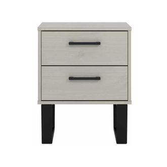 Core 10 2 Drawer Bedside Cabinet Grey Wax Finish