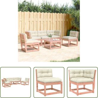 vidaXL Divano esterno - Set Divani Giardino 5 pz con Cuscini Legno Massello di Douglas