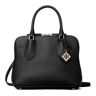 Tory Burch Tory Burch, Handbags, female, Black, Size: ONE SIZE Black Leather Mini Swing Bag
