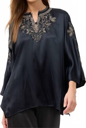 Johnny Was La Jolla Kaftan Top In Black