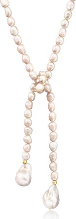 Ross-Simons 6-15mm Cultured Baroque Pearl Endless Necklace With 14kt Yellow Gold
