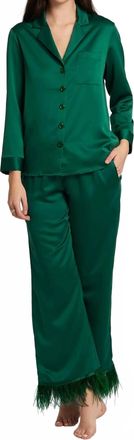 Rya Collection Swan Pj Lounge Set In Emerald