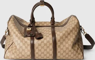 Gucci Essence Classic Medium Duffle Bag, Beige, GG Canvas