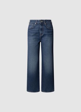 Pepe Jeans London Straight-Jeans PEPE JEANS UHW - Ultra High Waist, Damen, Gr. 25, L&auml;nge 32, blau (used tiefblau), Denim/Jeans, Obermaterial: 100% Baumwolle, straight f