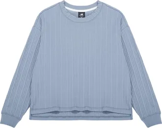 New Balance (WMNS) New Balance Casual Rib-Knit Top Asia Sizing Blue AWT23319-AGY