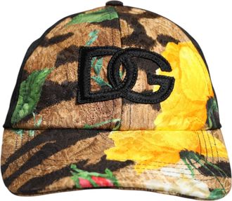 Dolce & Gabbana Multicolor DG Logo Patch 6 Panels Baseball Mens Cap