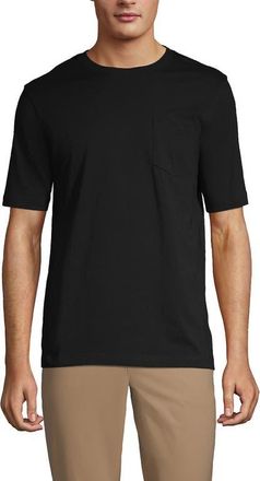 Lands End Super-T Short Sleeve T-Shirt with Pocket in Black at Nordstrom, Size Small