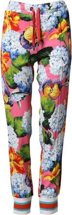 Dolce & Gabbana Multicolor Floral Mid Waist Jogger Womens Pants