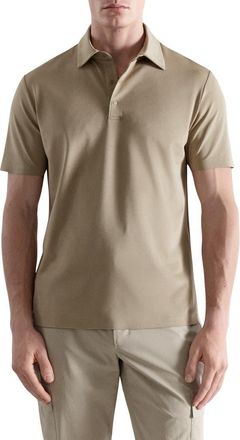 Mango Slim Fit Coolmax Polo in Beige at Nordstrom, Size X-Large