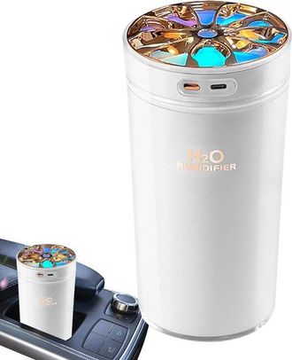 No Brand Humidificador Usb Para Coche - Humidificador De Niebla De 300 Ml Con Luz De Colores, Humidificador Port&aacute;til Recargable Para Coche, Escritorio Y Viajes