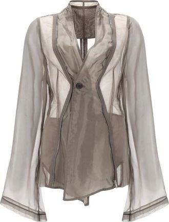 Rick Owens Stag Jacket - Jackets - Mujer - Gris - M