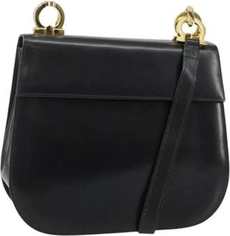 Ferragamo Pre-owned Shoulder Bags, female, Black, Size: ONE SIZE Pre-owned Leather shoulder-bags