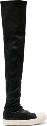 Rick Owens Stocking over-the-kee boots - women - Leather - 37.5 - Black