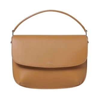 A.P.C. Handbags, female, Brown, ONE SIZE, Demi-Lune Crossbody Bag