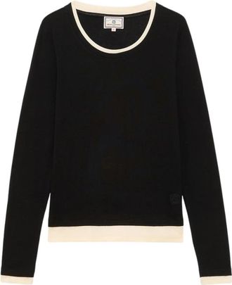 Ines De La Fressange Sky Top - Dames - Longsleeves - Zwart - L - Wol - Tops