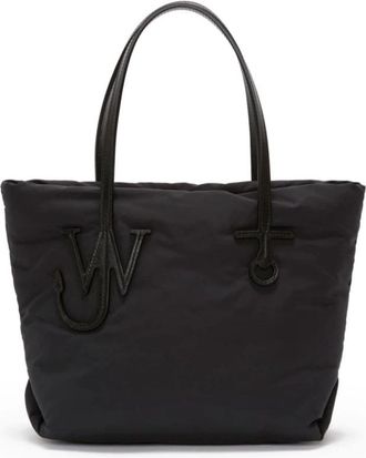 J.W.Anderson Anchor Logo Gewatteerde Tas - Dames - Shoppers - Zwart - ONE Size - Leer - Tassen