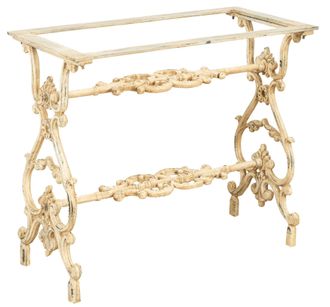 Biscottini International Biscottini - Base Gambe Tavolo Da Giardino Struttura In Ferro Pieno E Ghisa, Ideale Per Interno Ed Esterno Piani Pietra Marmo Vetro Legno