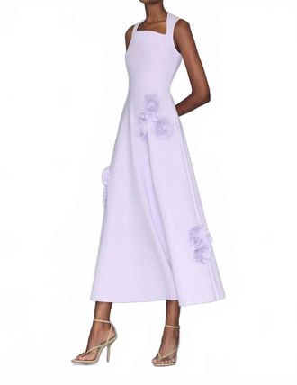 Greta Constantine Parrot Midi Dress In Mauve
