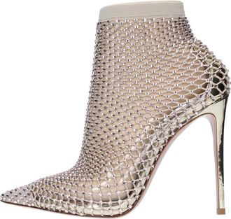Le Silla Gilda Enkellaars 120 mm - Dames - Laarzen met Hak - Grijs - 38 1/2 EU - Leer - Schoenen