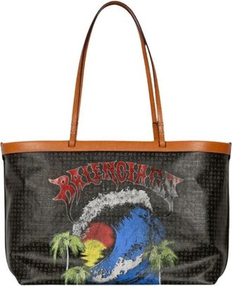 Balenciaga Select Tote Bag Medium - Dames - Tassen - Bruin - Maat: ONE Size Katoen