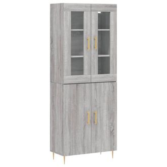 Berkfield Home Highboard Grey Sonoma 69.5x34x180 cm Engineered Wood
