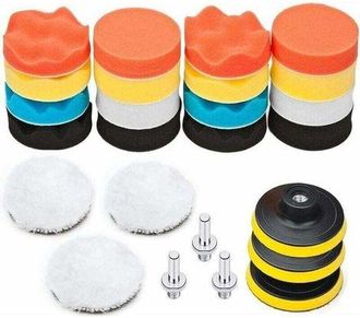 OEM Kit De Pulido De Coches De 25 Piezas, Disco De Esponja De Pulido De 75 Mm, Broca De Pulido Para Taladro, Cepillo De Pulido Para Amoladora, Almohadilla