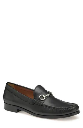 Johnston & Murphy Baldwin Bit Loafer in Black Sheepskin at Nordstrom, Size 10.5