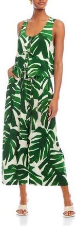 Fifteen Twenty Emery Tie Front Sleeveless Top in Print at Nordstrom Rack, Size X-Small