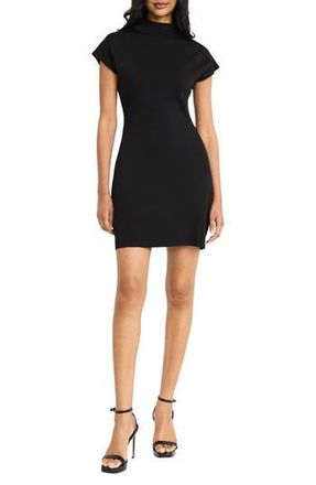 Donna Morgan Cap Sleeve Minidress in Black at Nordstrom Rack, Size X-Large