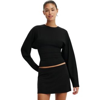 Cotton On Womens Blair Batwing Long Sleeve in Black at Nordstrom, Size Xx-Small