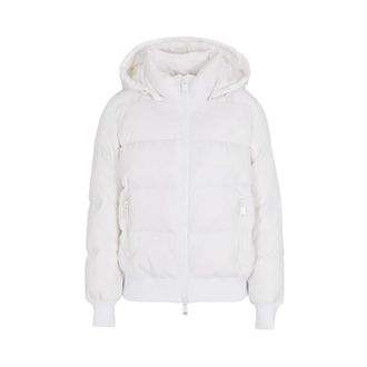A|X Armani Exchange Gewatteerde gewatteerde donsjas met capuchon - Dames - Gewatteerde jassen - Wit - M - Nylon - Jassen