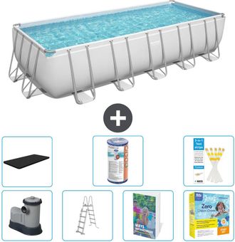 Bestway Piscina Bestway Power Steel Rectangular - 640x274x132 Cm - 8-piezas S572