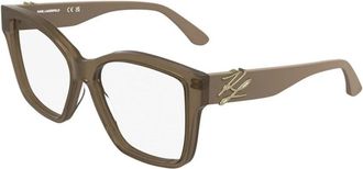 Karl Lagerfeld 6215 Optisch Montuur - Dames - Brillen - Beige - 55 MM - Accessoires