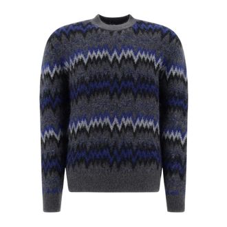 Herno Round-neck Knitwear, male, Gray, L, Jumper Mg000109U-76028-9460 NWT