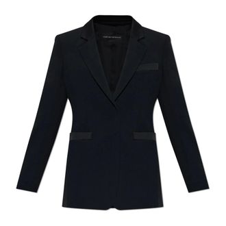 Emporio Armani Dames, Jassen, Zwart, Maat: 2XS Leer