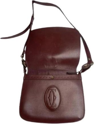 Cartier Pre-owned Cross Body Bags, female, Red, Size: ONE SIZE Pre-owned Leather Shoulder Bag