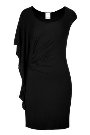 Ella Moss asymmetric flutter black dress Size S