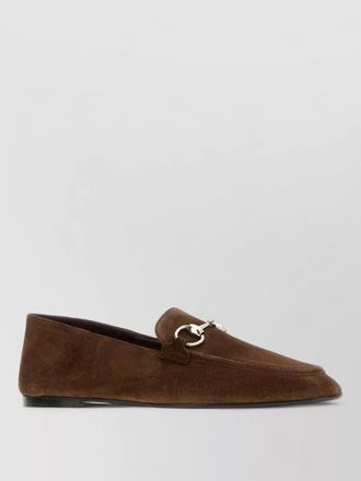 Gucci leather loafers moccasin style metal detail