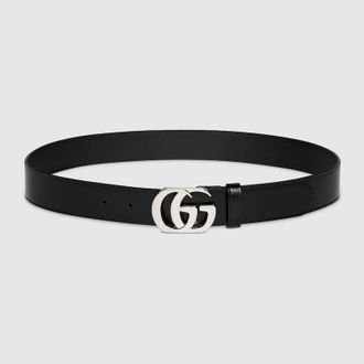 Gucci Cut GG Marmont Belt, Size Gucci 100, Black, Leather
