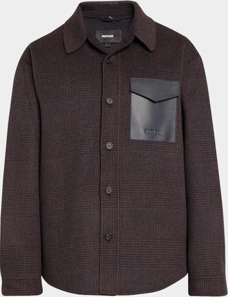 Mackage Men & apos;s Glen Check Wool-Blend Coat
